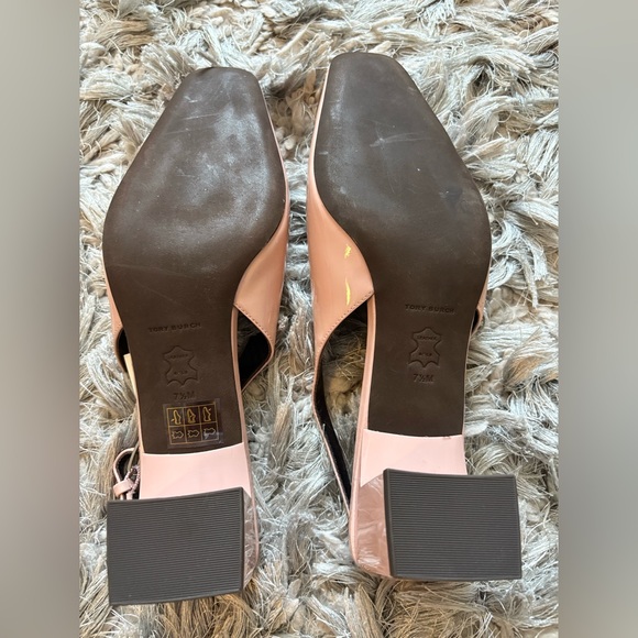 Tory Burch Georgia Pink Leather Slingback Sandals size 7.5